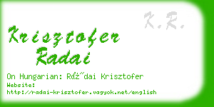 krisztofer radai business card